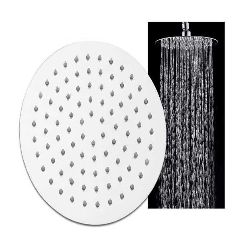 aothpher chrome stainless steel square/round 8 inch top shower head - rain style showerhead, waterfall effect in bathroom