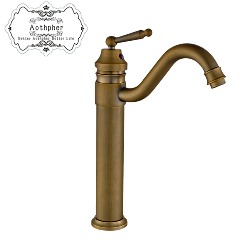 aothpher classic & cold kitchen faucet mixer tap brass brushed faucet bathroom basin sink mixer bath& kitchen taps faucet