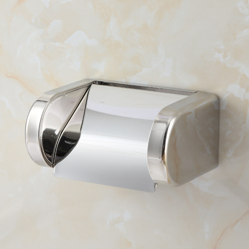 aothpher durable 301 stainless steel chrome toilet paper holder wall mount bathroom lavatory rolling toilet holder