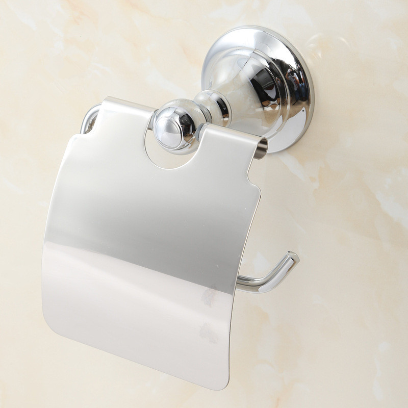 aothpher durable silver copper chrome toilet paper holder wall mount bathroom lavatory rolling toilet holder