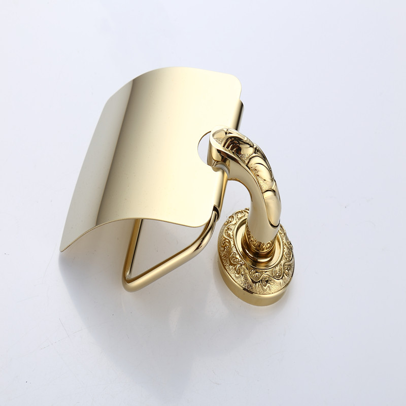 aothpher gold paper box roll holder bathroom accessories toilet paper holder creative wall mounted roll tissue holder bathroom