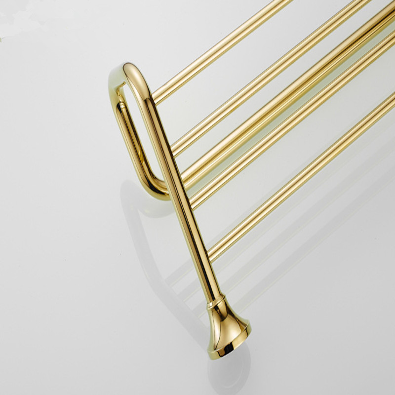 aothpher modern 60 cm brass made gold finished towel racks in bathroom accessories towel shelf wall mounted towel rail for bath