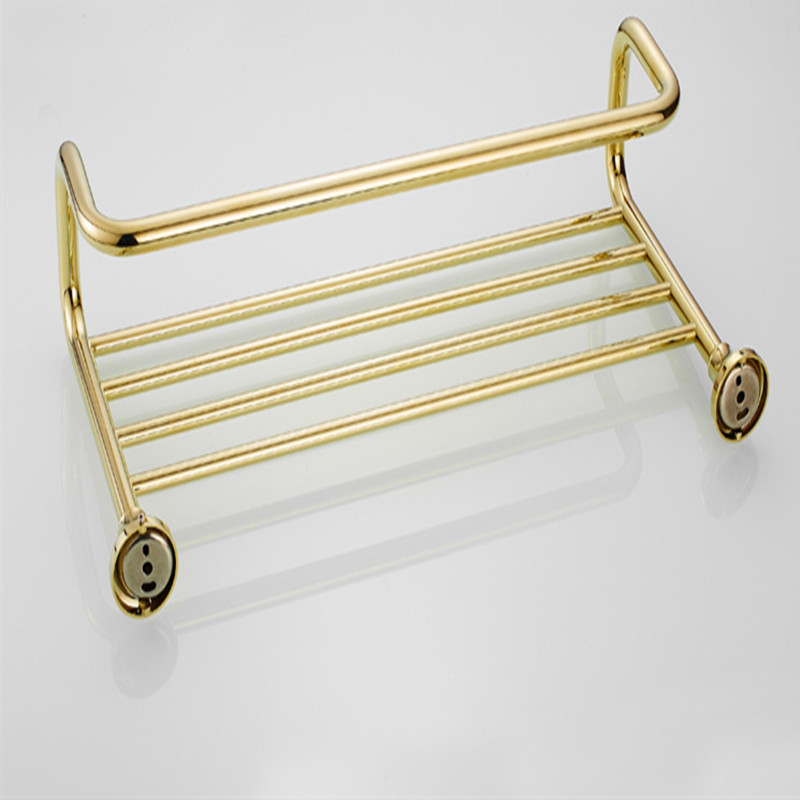 aothpher modern 60 cm brass made gold finished towel racks in bathroom accessories towel shelf wall mounted towel rail for bath