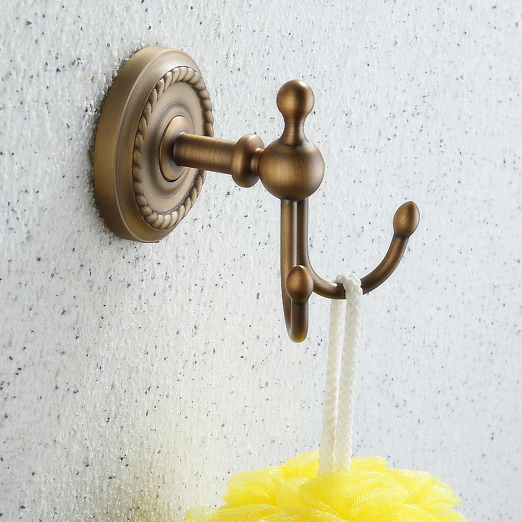 aothpher new arrival bathroom accessories clothes hook european antique bronze robe hook coat hook wall-mounted towel rack