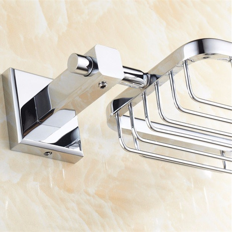 aothpher solid brass construction with chrome finish soap dish wall mounted soap basket non-slip soap box kitchen