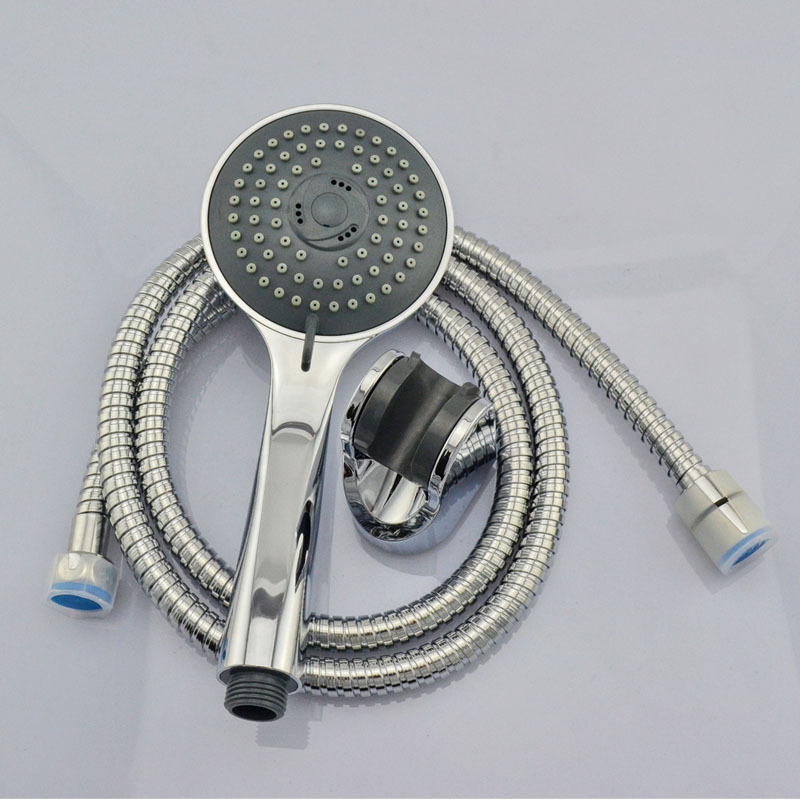 aothpher water saving shower head set wall mounted abs bathroom hand shower head and 3 in 1 water accessories