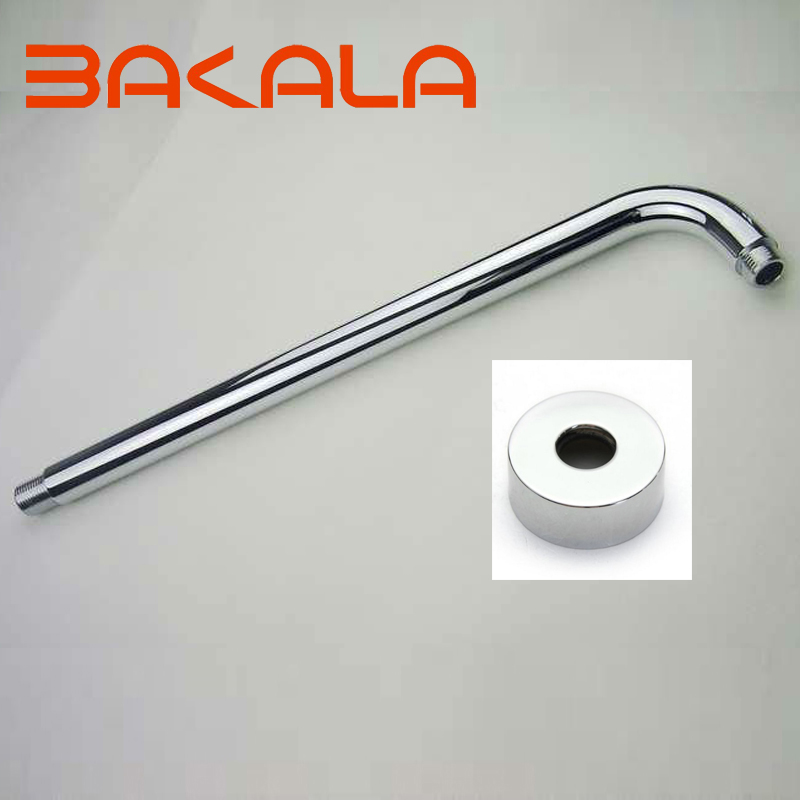 bakala 40cm round chrome shower arm whole wall fixed for shower head arm diy-204