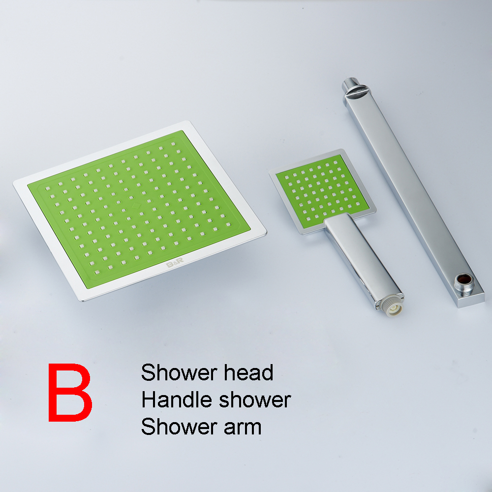 bakala 8 inch bathroom rain shower faucets green abs head shower hand shower for for bath showering system