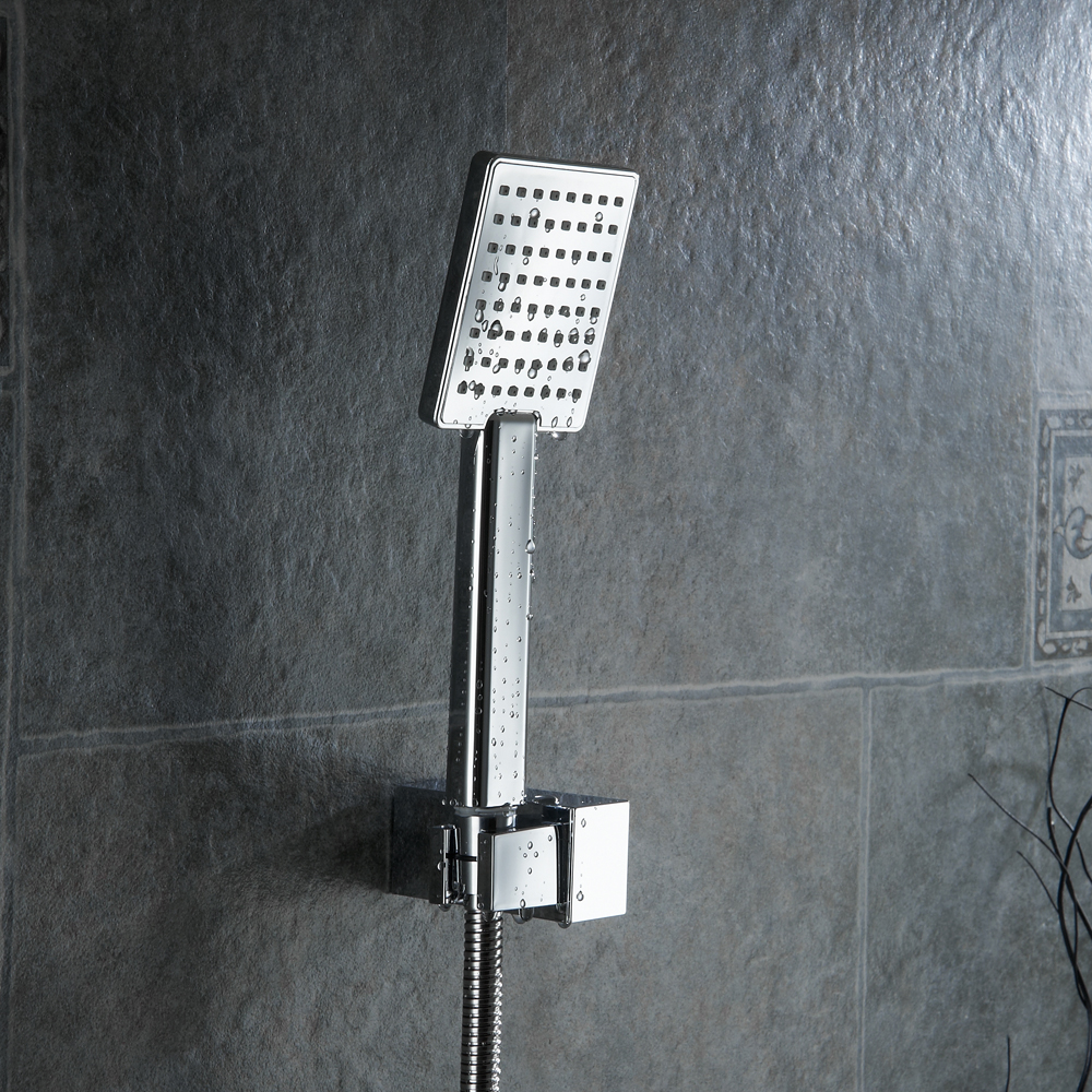 bakala andheld showerheads hand shower bathroom handheld shower head partial bent square hand shower abs chrome finished