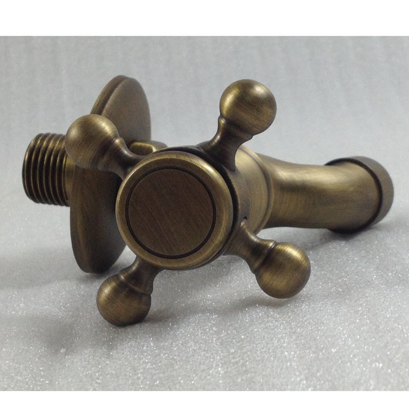 bakala antique brass finish bathroom wall mount washing machine water faucet taps mixer gz-8402