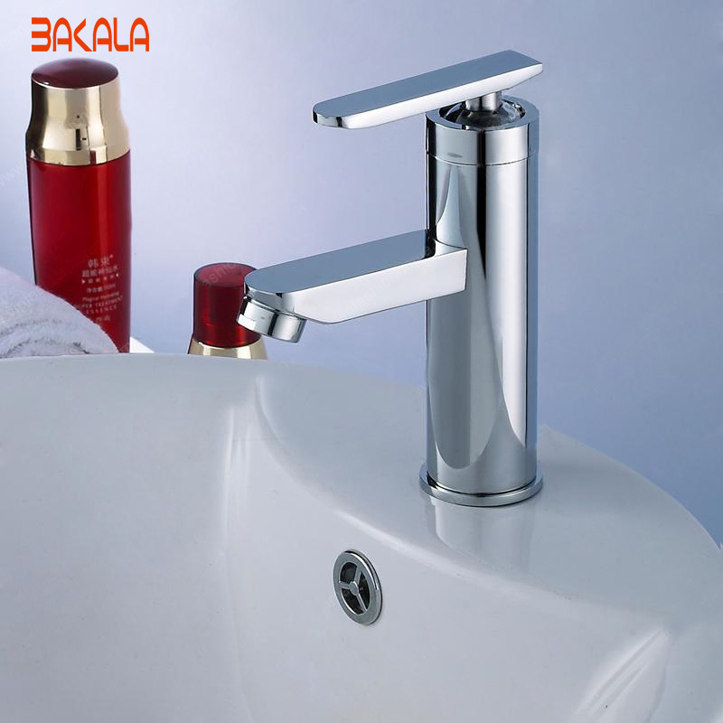 bakala bargain short/tall brass chromed single handle single hole bathroom tap mixer for the bathroom br-9118