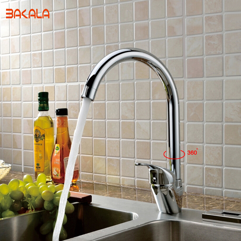 bakala bargain stainless steel chromed single handle single hole bathroom tap mixer for the bathroom br-9115