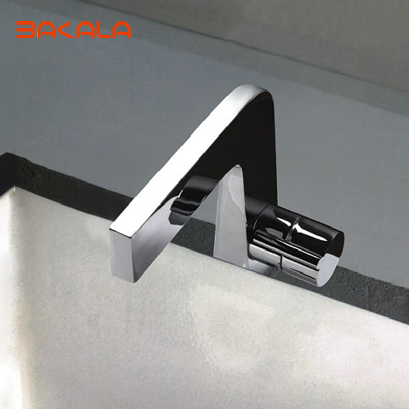 bakala basin faucet single handle basin mixer tap bathroom sink chrome finish square shape vanity sinkf8102