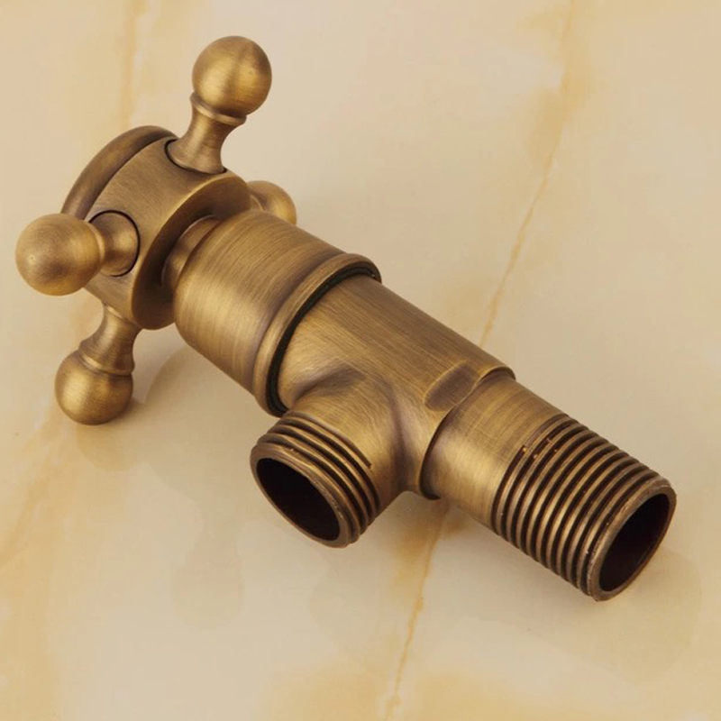 bakala bronze triangle valve water control valve antique triangle valve the tap water valve sewer