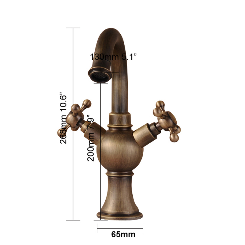 bakala classic brass bathroom single handle single hole bronze faucet for the bathroom gz7102