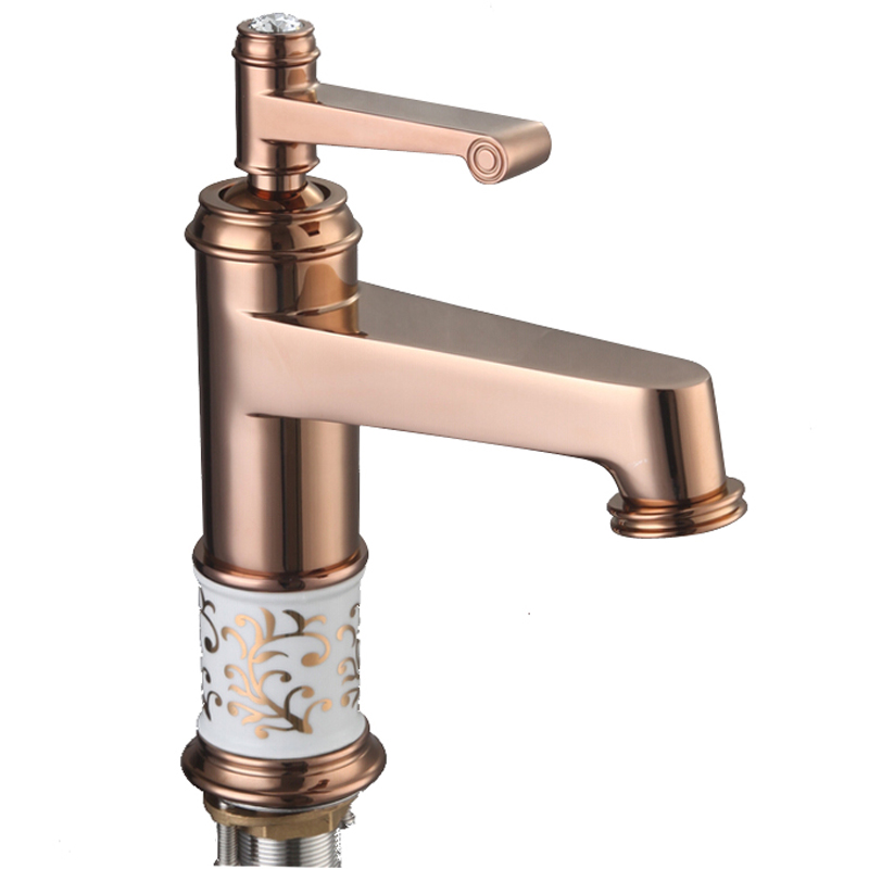 bakala deck mounted brass and ceramic faucet bathroom basin faucet mixer tap rose gold sink faucet bath basin sink faucet 1038m