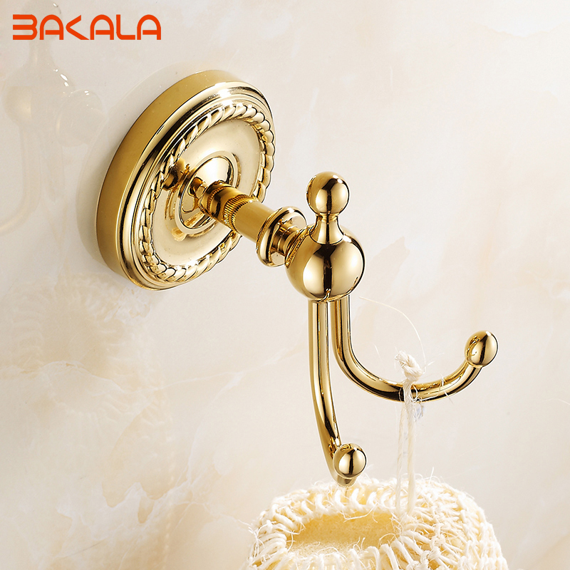 bakala fashionable brass double cup holders bathroom accessories wall hooks z-9001k