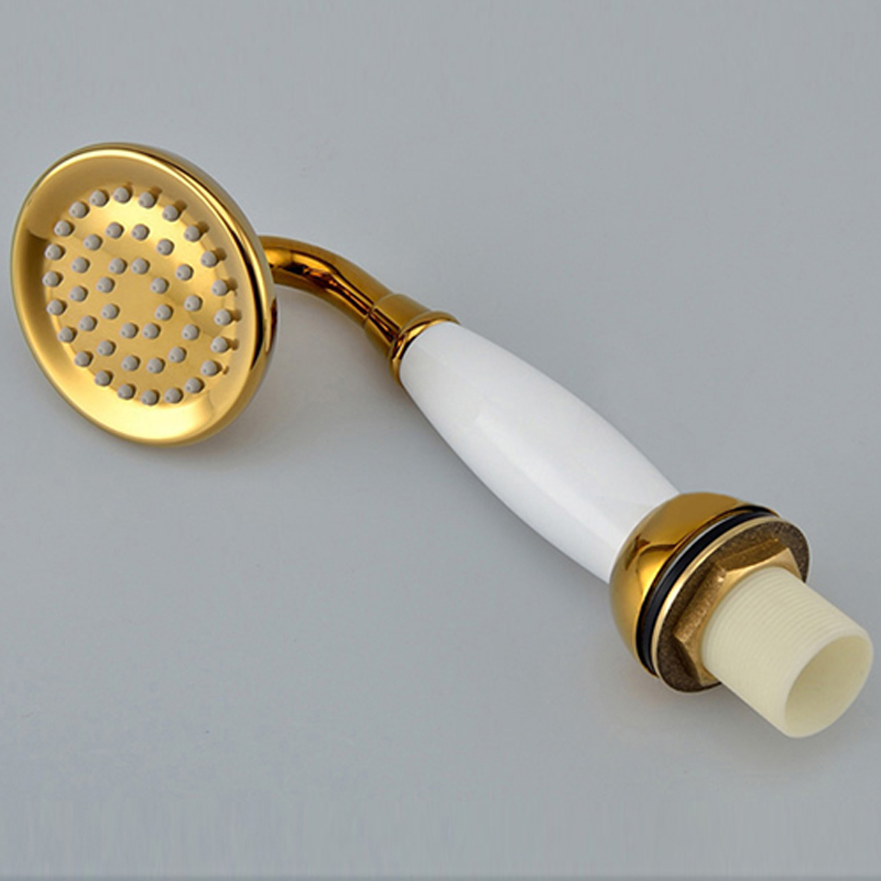 bakala gold bathtub mixer for bath square shower el golden brass bath tub faucet with brass ceramic hand shower gz7105k