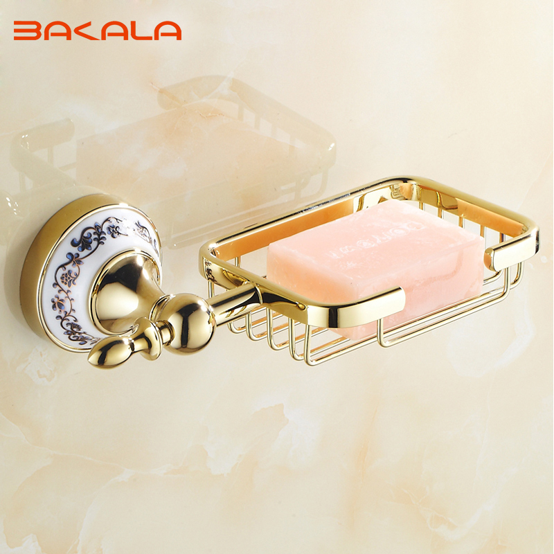 bakala golden fashionable brass bathroom accessories bathroom soap holder gilded 5503