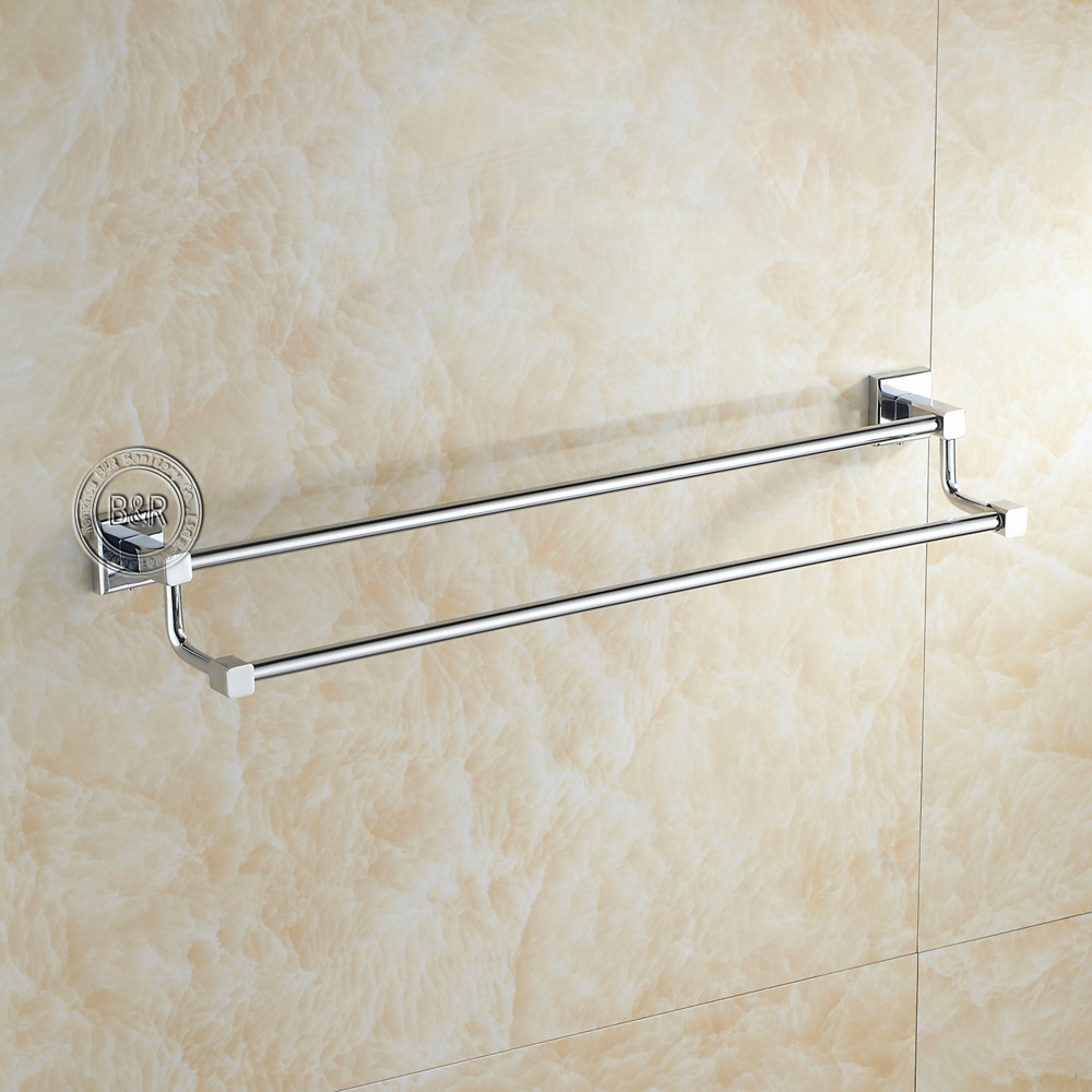 bakala luxury bathroom stainless steel double 50cm towel holder br-87002