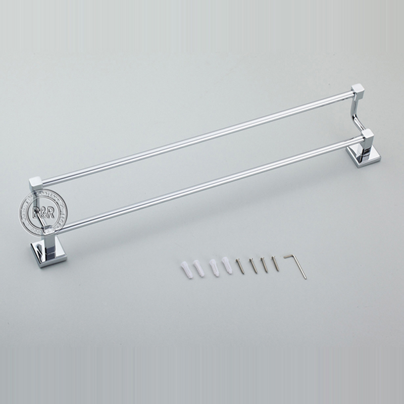 bakala luxury bathroom stainless steel double 50cm towel holder br-87002