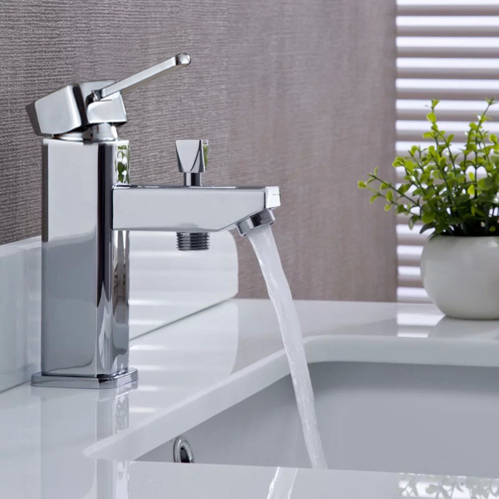 bakala luxury brass washbasin faucet, & cold water mixer, with hand shower and hose,