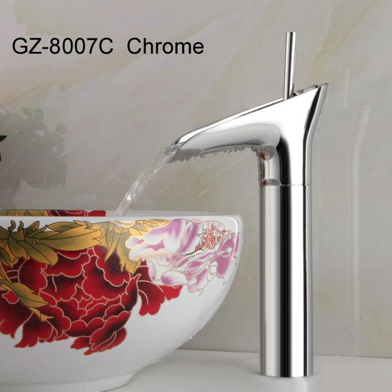 bakala modern washbasin design bathroom faucet mixer waterfall and cold water taps for basin of bathroom gz-8007