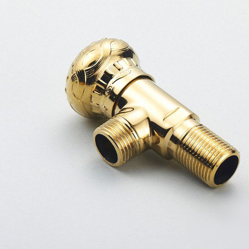 bakala new 1/2"male x 1/2" male brass bathroom angle stop valve gold finish filling valves bathroom gz-0312l