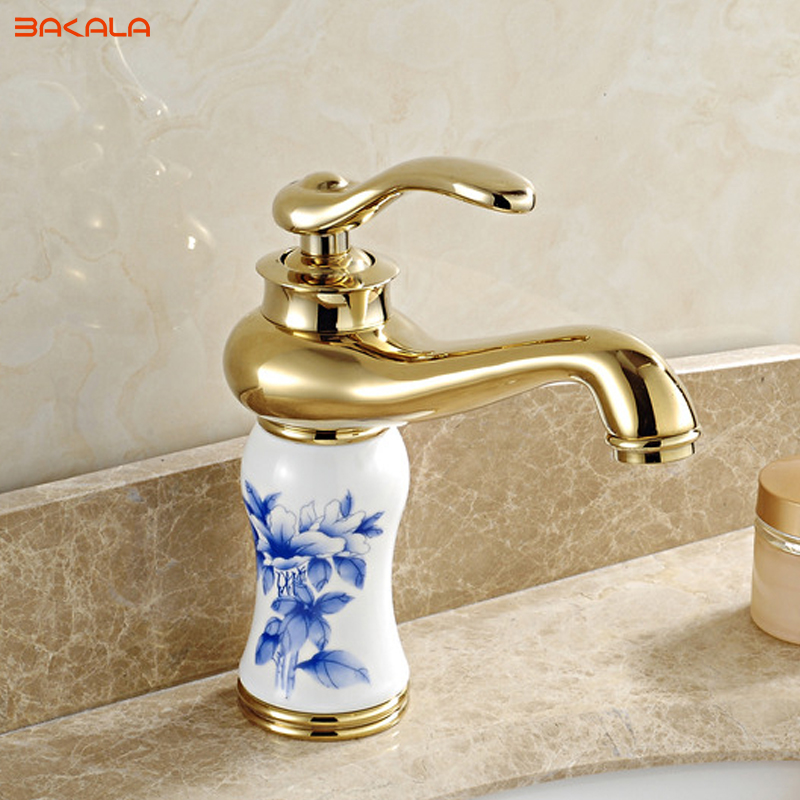 bakala new fashion brass bathroom basin faucet single handle with ceramic body and handle/ mixer torneira banheiro b-1042m