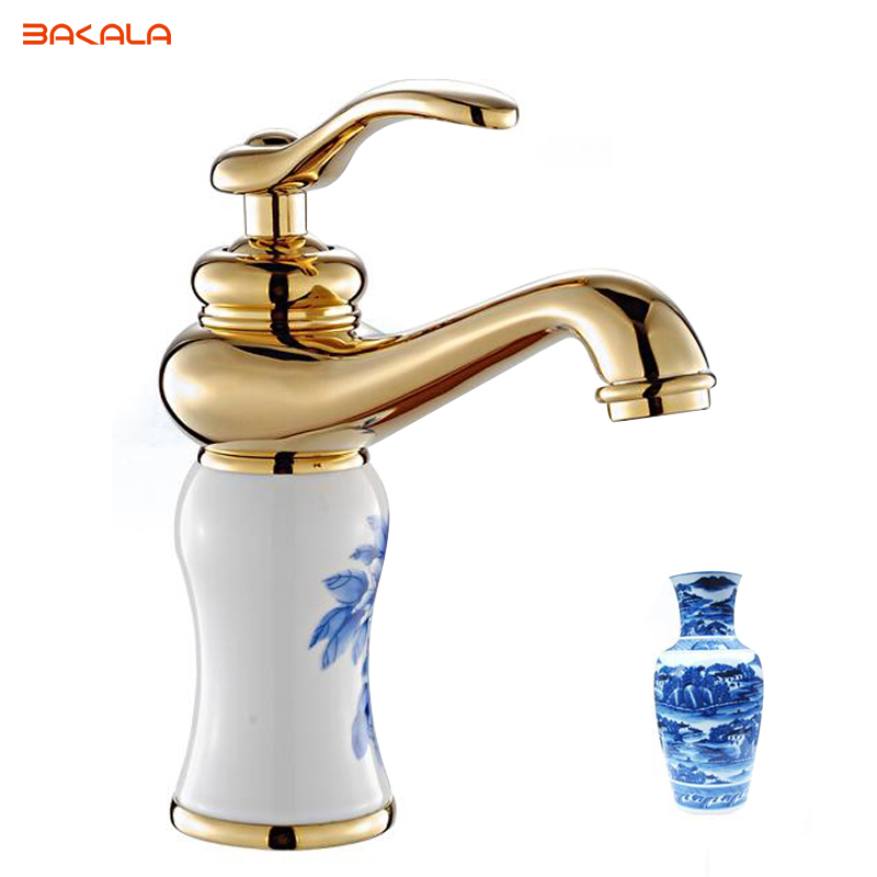 bakala new fashion brass bathroom basin faucet single handle with ceramic body and handle/ mixer torneira banheiro b-1042m