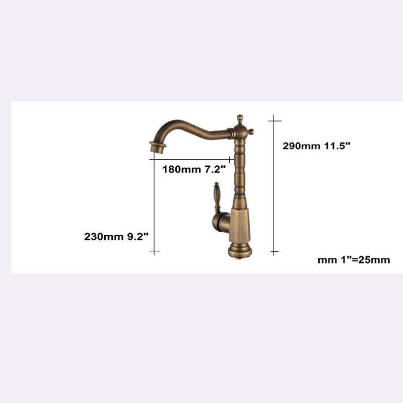 bakala single handle antique brass centerset kitchen faucet - whole - gz8103