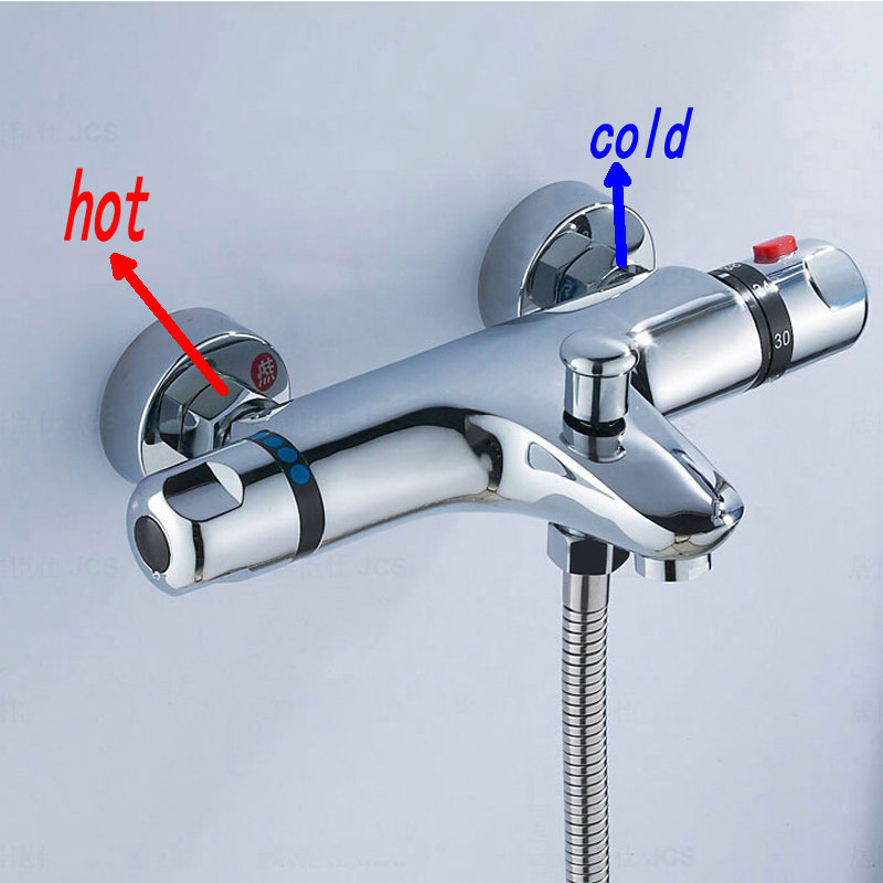 bakala thermostatic shower valve chrome plated bath mixer with handheld shower&hose hw-9051