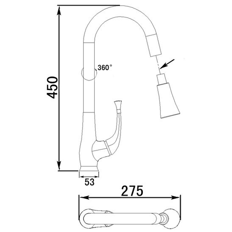 bakala torneira cozinha chrome finished pull out& swivel kitchen sink faucet taps robinet cuisine lh-8117