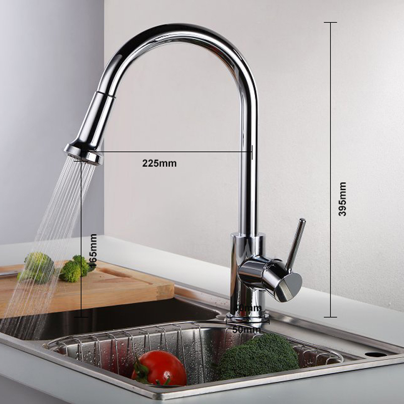 bakala traditional kitchen faucet single lever pull faucet for kitchen and cold water tap in kitchen ch-8103