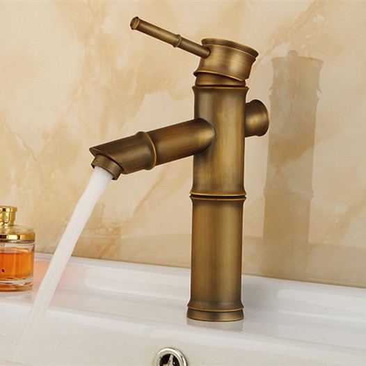 bamboo antique basin sink mixer tap with cold solid brass bathroom basin sink water faucet