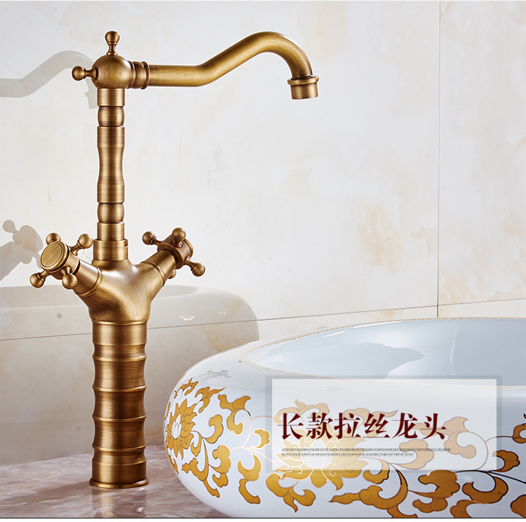 bamboo antique bathroom faucet with solid brass bathroom basin sink faucet and cold bronze basin mixer tap