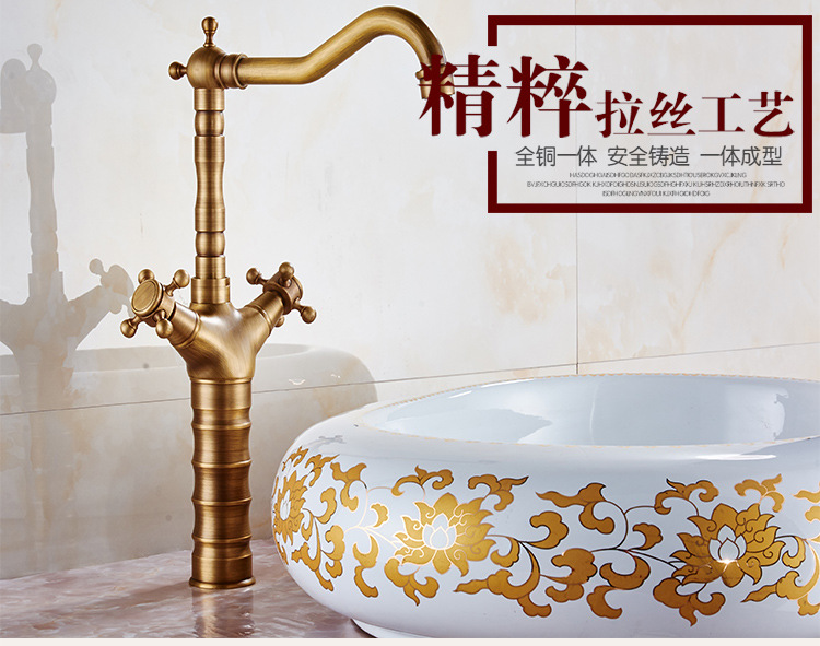 bamboo antique bathroom faucet with solid brass bathroom basin sink faucet and cold bronze basin mixer tap