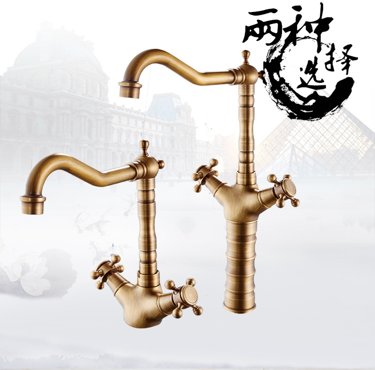 bamboo antique bathroom faucet with solid brass bathroom basin sink faucet and cold bronze basin mixer tap