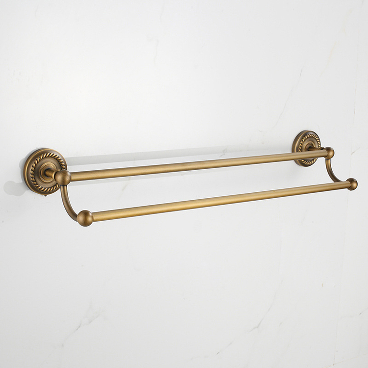 bronze 60cm wall-mounted bathroom towel holders towel bars towels racks hanger double towel bar for bathroom chicken