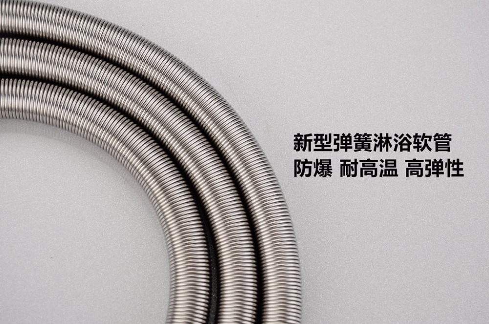 brushed stainless steel shower hose for bathroom shower faucet spring flexible hose for shower