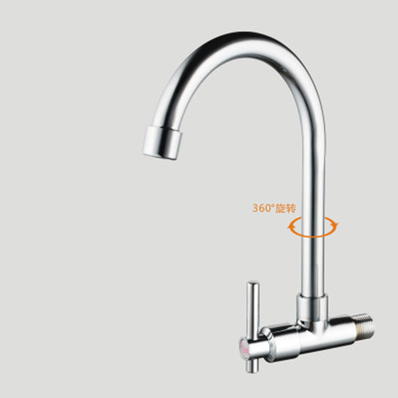 chrome fold kitchen faucet single cold kitchen tap wall water mixer torneira dragon lanos dona1415