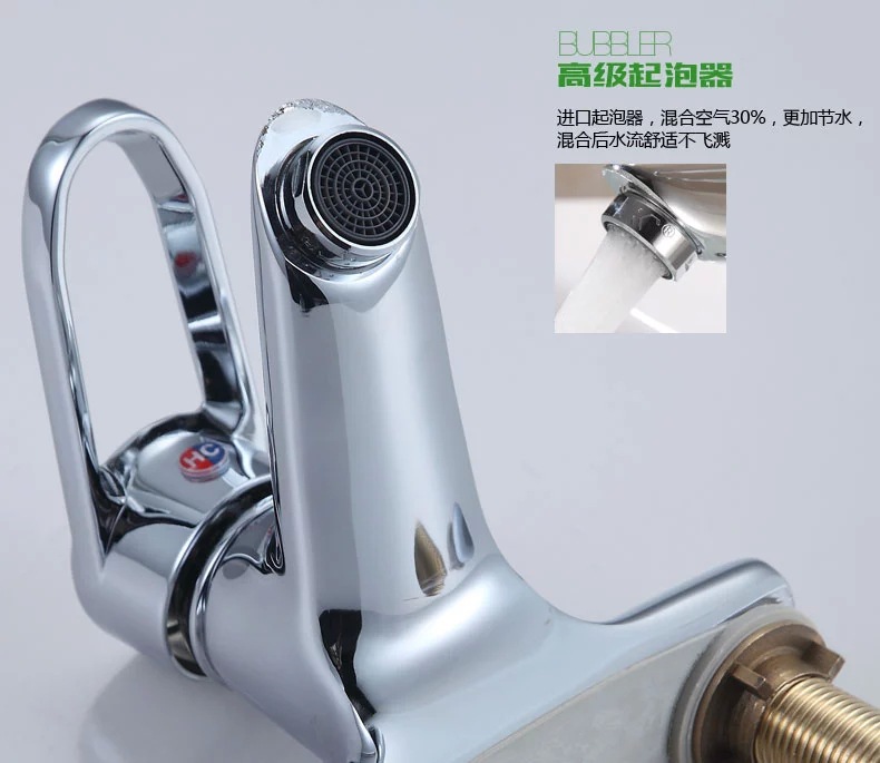 contemporary bathroom basin sink faucet with dual hole bathrom faucet and basin sink mixer tap