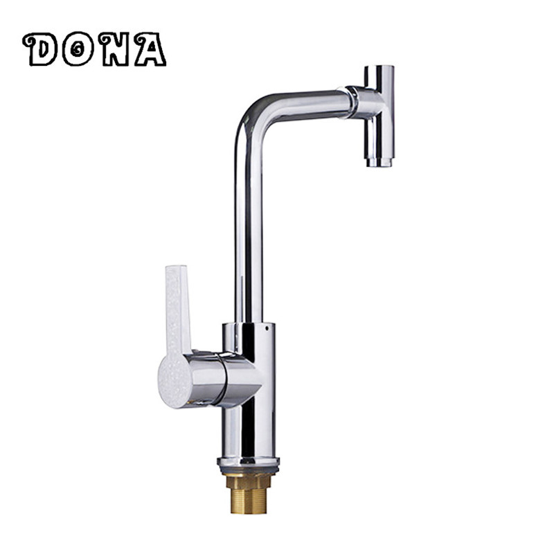 contemporary new polished chrome brass kitchen faucet single handels vessel mixer tap pure water faucet dona1151