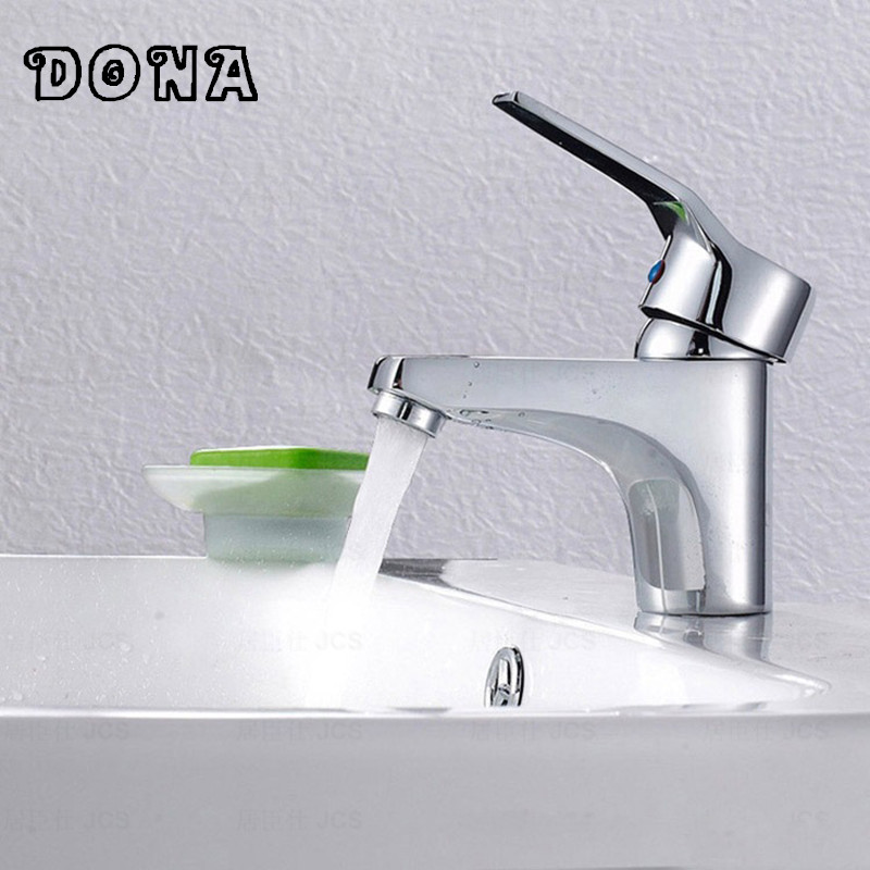 creative design luxury chrome bathroom basin sink faucet deck mounted and cold water mixer taps dona2145