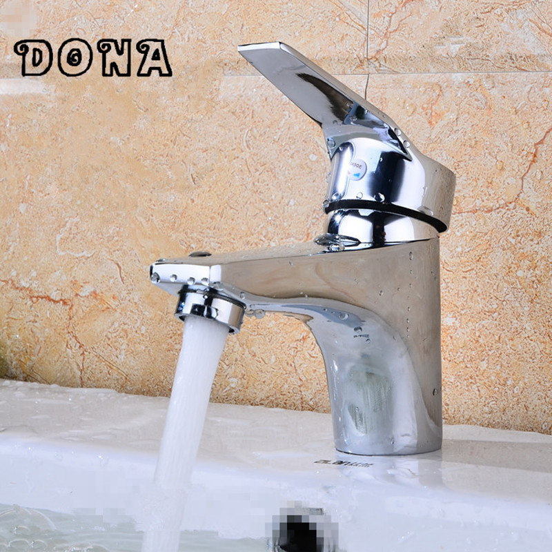 creative design luxury chrome bathroom basin sink faucet deck mounted and cold water mixer taps dona2145