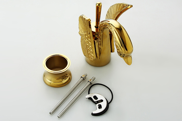 dona swan golden bathroom basin sink faucet with solid brass gold basin sink water tap and gold kitchen mixer taps