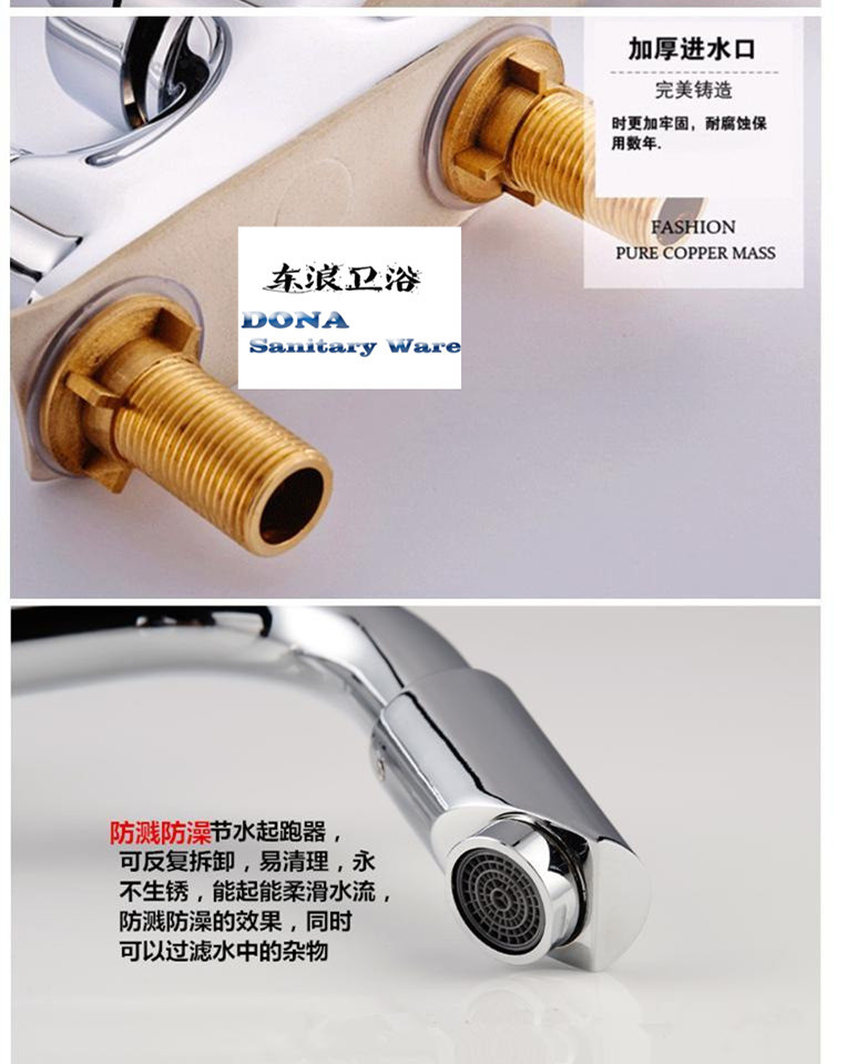 double holes kitchen faucet with single lever and cold kitchen sink mixer taps / kitchen faucet / sanitary ware