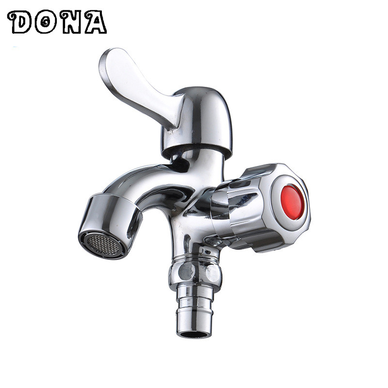 double washing machine tap garden washing machine water tap double holder brass faucet bathroom torneira de jardim dona4519b