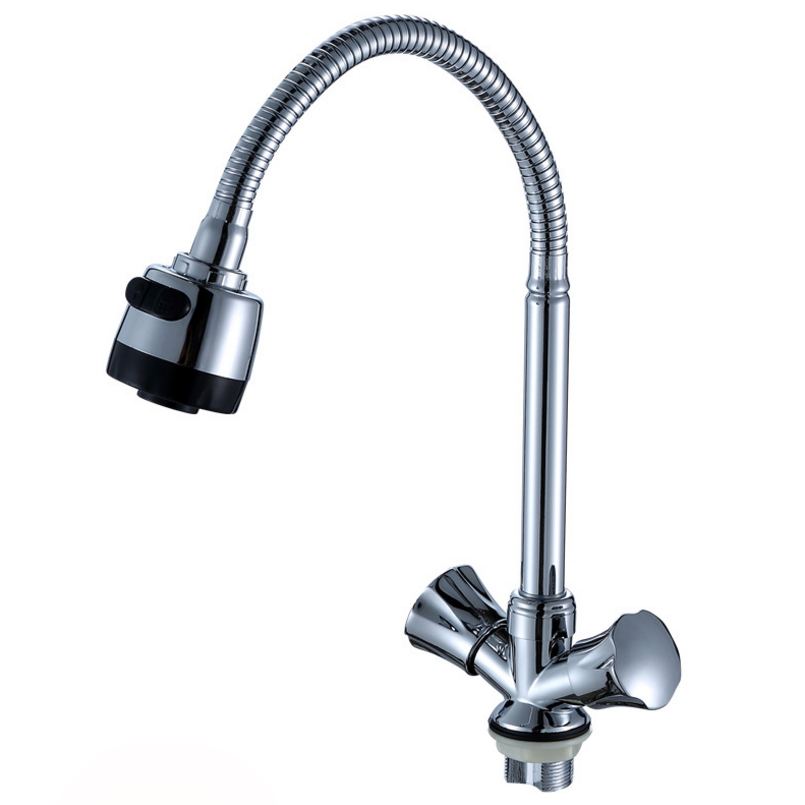 dual handle single hole kitchen faucet with zinc alloy kitchen sink water faucet from dona sanitary