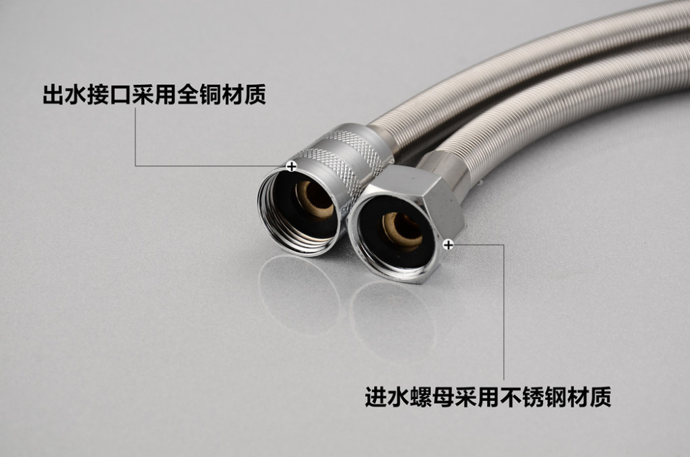 extensible stainless steel shower hose with shower flexible pipe for bathroom accessories